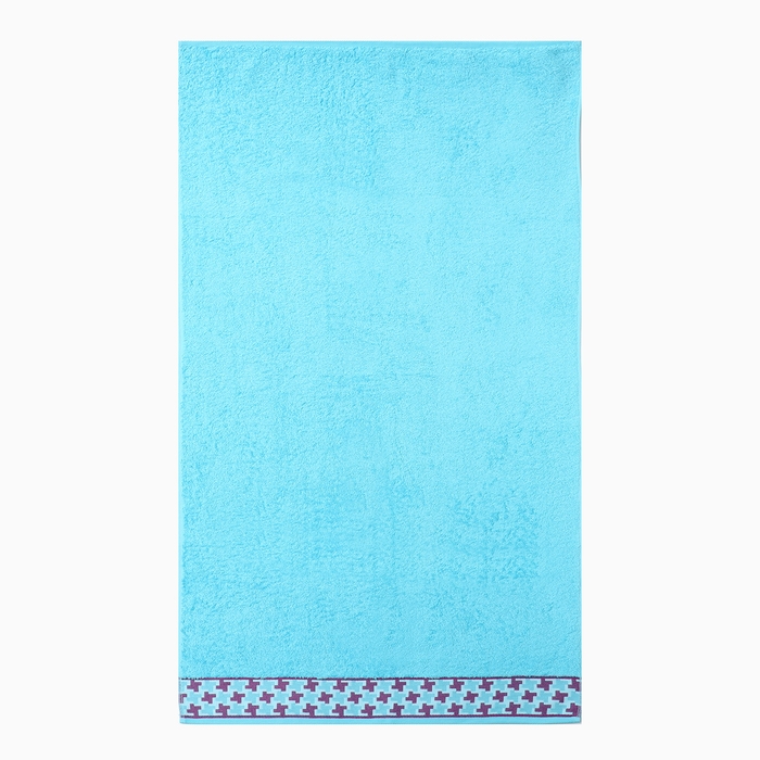Полотенце махровое Pied-de-poule 70х130см, цвет голубой, 460г/м, хлопок