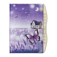 Записная книжка подарочная на замке, А6+, 48 листов, линия, "Бабочка", МИКС Записная книжка подарочная на замке, А6+, 48 листов, линия, "Бабочка", МИКС