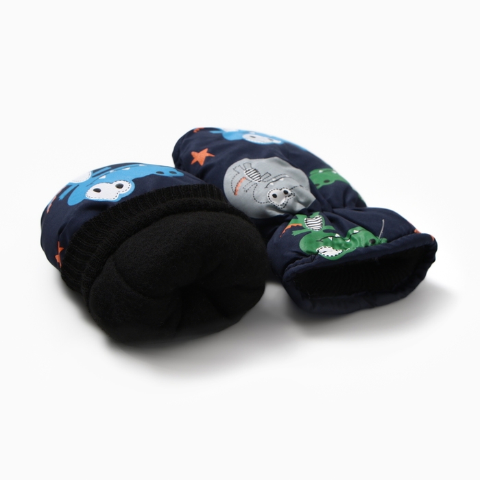 Варежки зимние детские MINAKU, цв. тёмно-синий, 18см