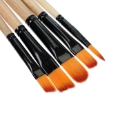 Набор кистей нейлон 5 штук: 1 круглая, 4 плоские Набор кистей нейлон 5 штук: 1 круглая, 4 плоские