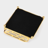 Салфетница &laquo;Веер&raquo;, 15&times;15&times;6, цвет золотой