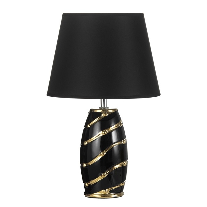 Настольная лампа "Касиния" Е14 40Вт черно-золотой 22х22х35 см RISALUX