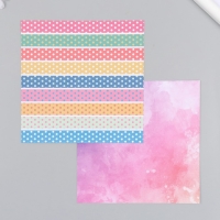 Набор бумаги для скрапбукинга 12 листов 12 дизайнов "Летнее настроение" 160 гр 15,2х15,2 см