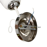 Бра 2452/1 E27 12Вт бело-хромовый