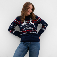 Джемпер вязаный KAFTAN "Family look" размер 42, синий