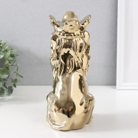 Сувенир керамика "Лев в короне" золото 17х12х26 см Сувенир керамика "Лев в короне" золото 17х12х26 см
