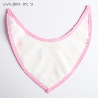 Нагрудник-бандана/слюнявчик для кормления непромокаемый на кнопке, для девочки, МИКС