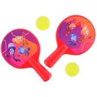 Набор игровой, ракетки 8&times;12 см и два мячика, Фиксики