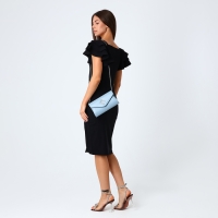 Сумка-клатч на магните, цвет голубой