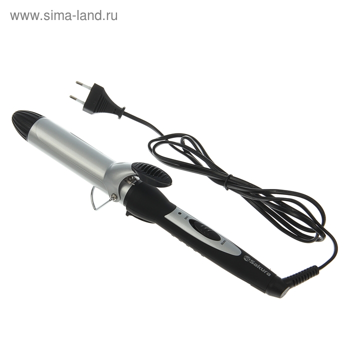 Плойка Sakura SA-4400BK-32, 55 Вт, керамическое покрытие, d=32 мм, 200&deg;С, чёрная