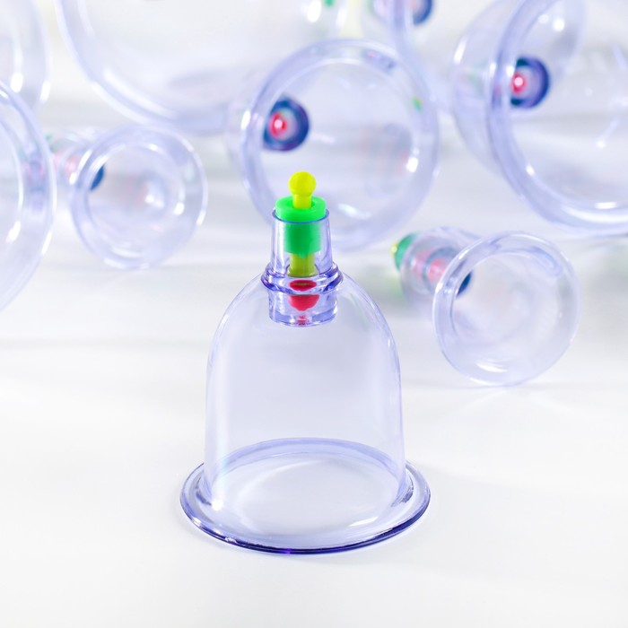 Банки акупункционного действия для вакуумного массажа с насосом, набор 12 шт. Банки акупункционного действия для вакуумного массажа с насосом, набор 12 шт.