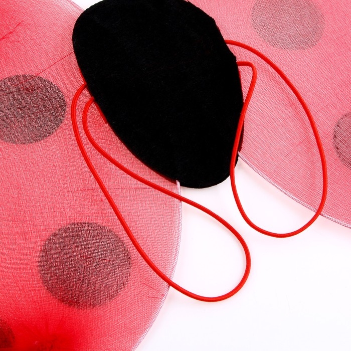 Карнавальный набор «Божья коровка» 4 предмета: юбка, крылья, жезл, ободок Карнавальный набор «Божья коровка» 4 предмета: юбка, крылья, жезл, ободок