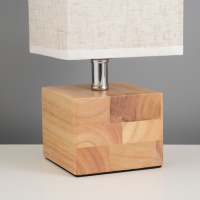 Лампа настольная "Куб" 1х40Вт Е27 светлое дерево 11,5х11,5х27см Лампа настольная "Куб" 1х40Вт Е27 светлое дерево 11,5х11,5х27см