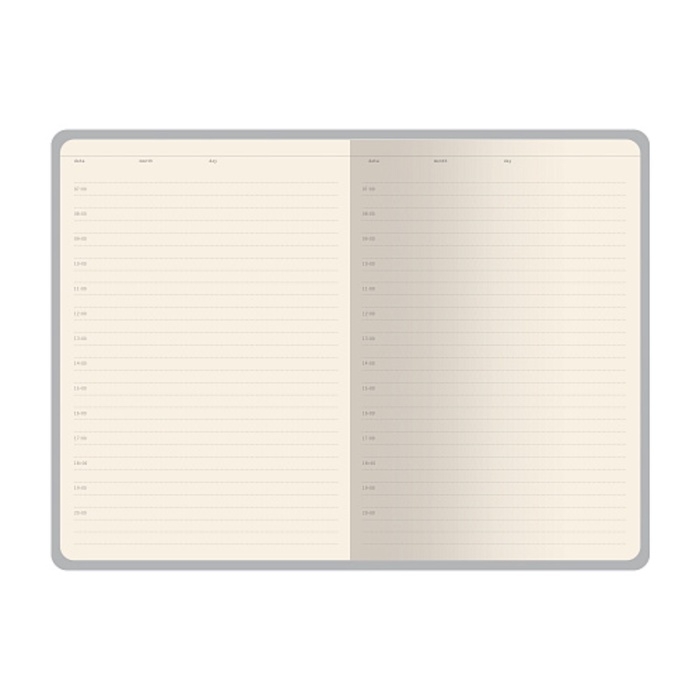 Ежедневник недатированный А5, 128 листов GRAND, интегральная обложка из искусственной кожи, ляссе, кремовый блок 70 г/м2, коричневый