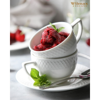 Кофейная пара фарфоровая Wilmax &laquo;Юлия Высоцкая&raquo;, 2 предмета: чашка 150 мл, блюдце d=13 см, цвет белый