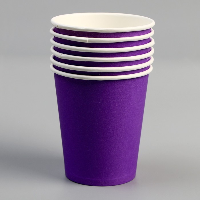 Набор посуды &laquo;С днём рождения&raquo;: салфетки 20 шт., стаканы 6 шт., тарелки 6 шт., фиолетовое