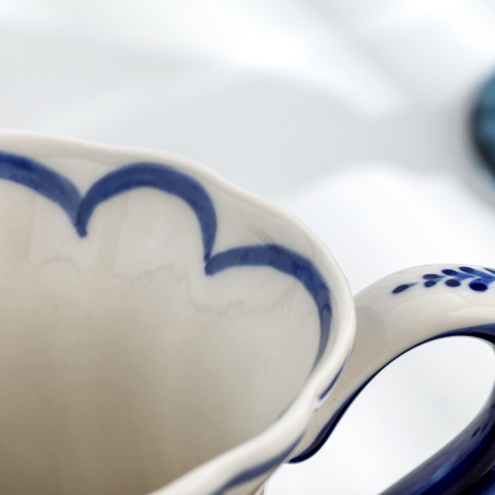 Кружка Кружка "Солнышко", малый, гжель, фарфор, 9х7,5 см