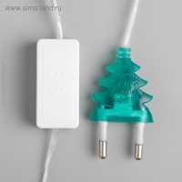 Гирлянда &laquo;Нить&raquo; 5 м с насадками &laquo;Звёзды&raquo;, IP20, прозрачная нить, 20 LED, свечение мульти (RG/RB), мигание, 220 В