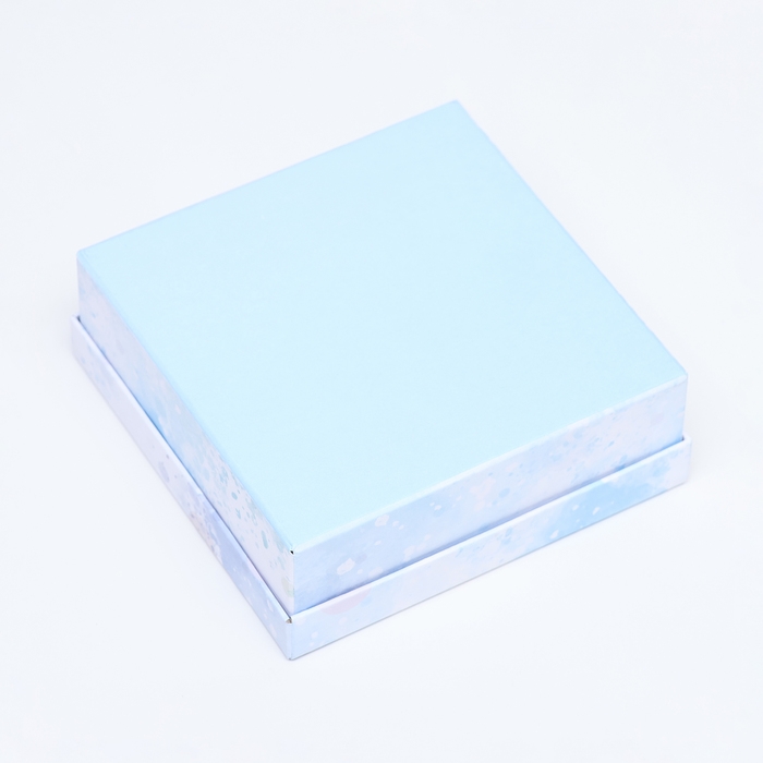 Подарочная коробка квадратная "Небо",13,5 х 13,5 х 5 см