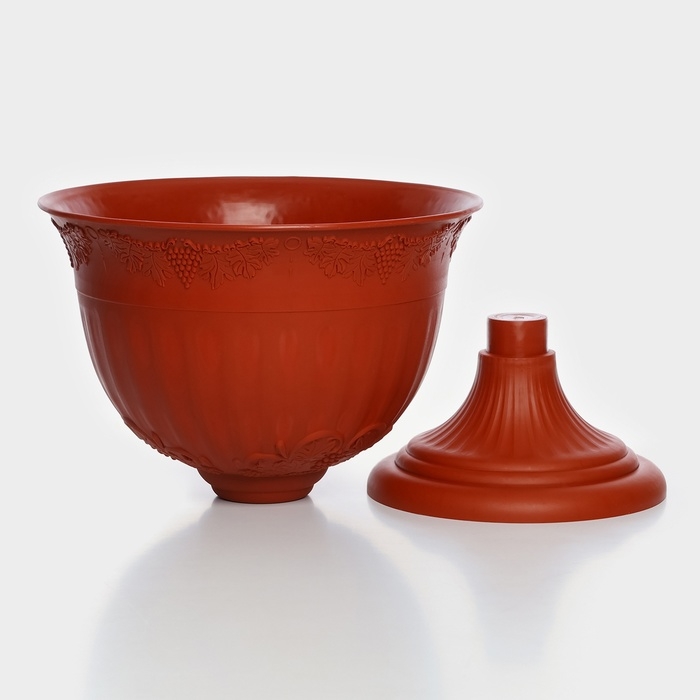 Кашпо уличное на ножке &laquo;Ангара&raquo;, 8 л, цвет терракотовый