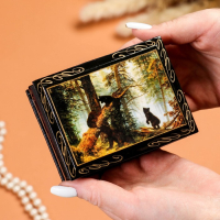 Шкатулка «Мишки», 7,5×10 см, лаковая миниатюра Шкатулка «Мишки», 7,5×10 см, лаковая миниатюра