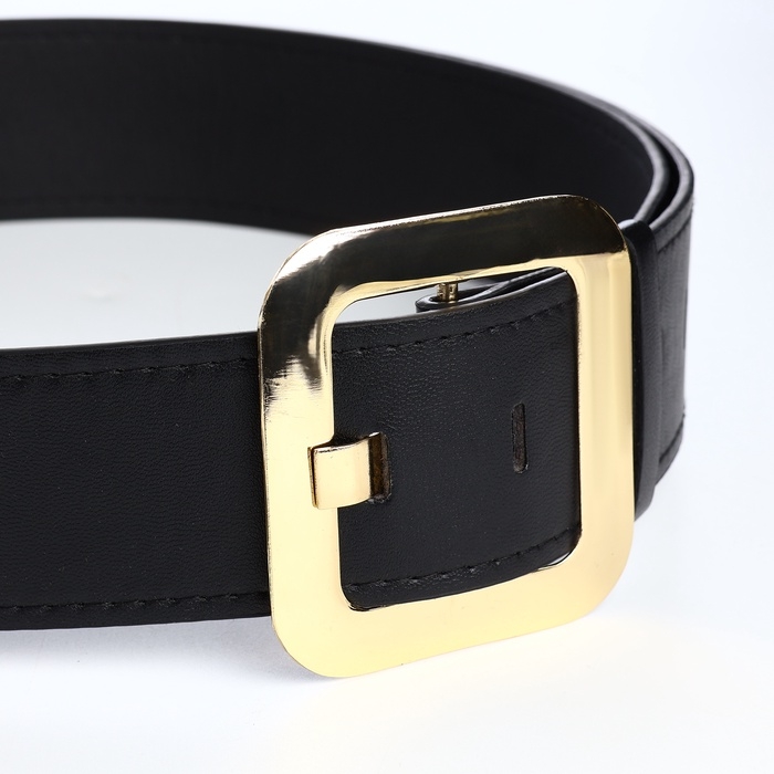 Ремень женский, ширина 4,8 см, пряжка металл, цвет чёрный Ремень женский, ширина 4,8 см, пряжка металл, цвет чёрный