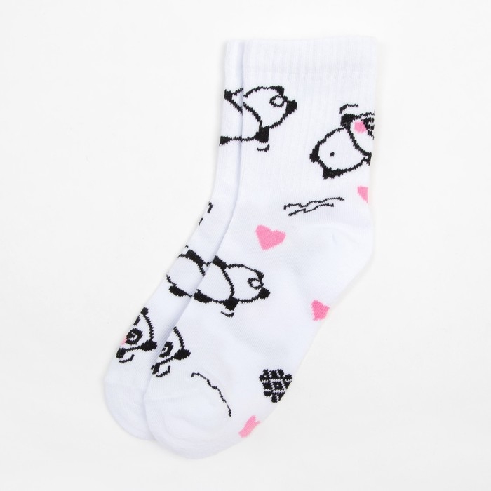 Носки детские KAFTAN «Панды», размер 14-16, цвет белый Носки детские KAFTAN «Панды», размер 14-16, цвет белый