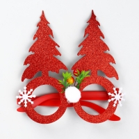 Карнавальные очки «Ёлочки», цвет красный Карнавальные очки «Ёлочки», цвет красный