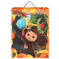 Пакет подарочный, 46х61х20 см, упаковка, Чебурашка