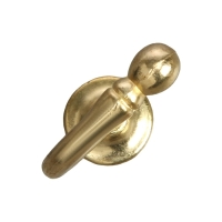 Крючок для штор KS003, однорожковый, цвет золото Крючок для штор KS003, однорожковый, цвет золото