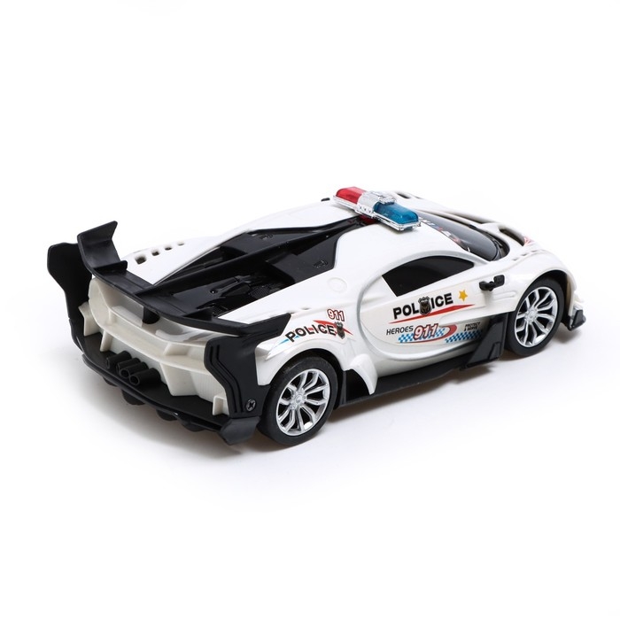 Машина радиоуправляемая &laquo;Полиция&raquo;, работает от батареек, цвет белый