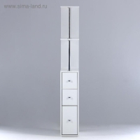 Тумба напольная для ванной комнаты "Вега 2005" белая, 48 х 23 х 161 см