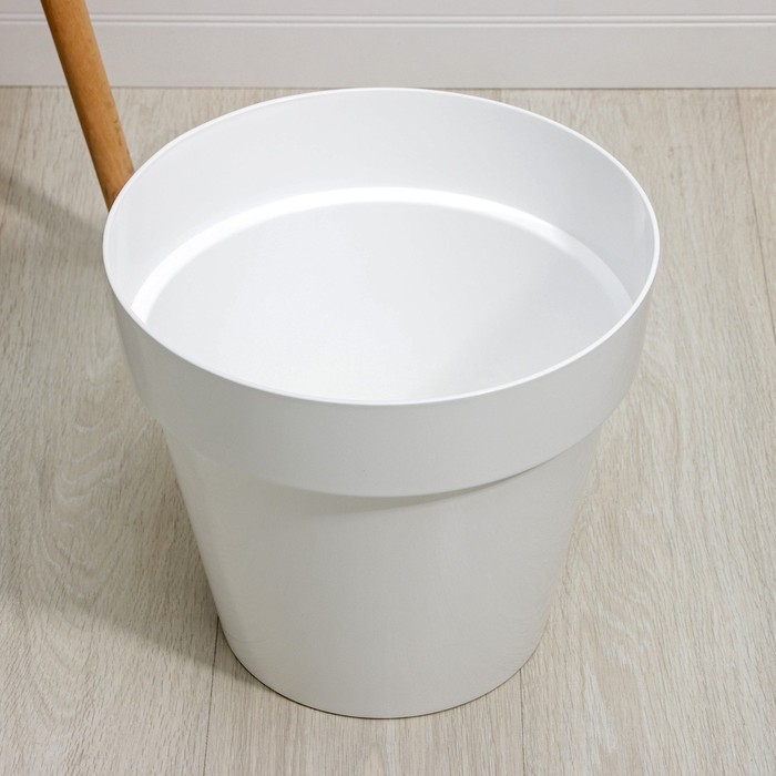 Кашпо для цветов со вставкой &laquo;Порто&raquo;, 15 л, цвет белый