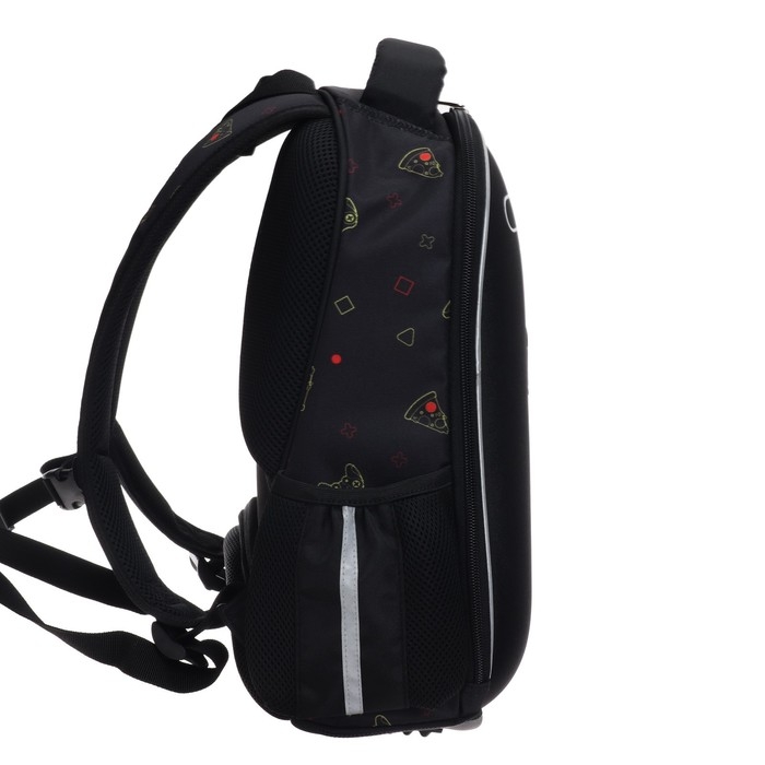 Рюкзак каркасный 38 х 29 х 12,5 см, Hatber Ergonomic light "All you need&hellip;", чёрный/жёлтый NRk_71035