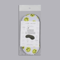 Маска для сна «Good vibes», 19 × 8,5 см, резинка одинарная, цвет белый/жёлтый Маска для сна «Good vibes», 19 × 8,5 см, резинка одинарная, цвет белый/жёлтый