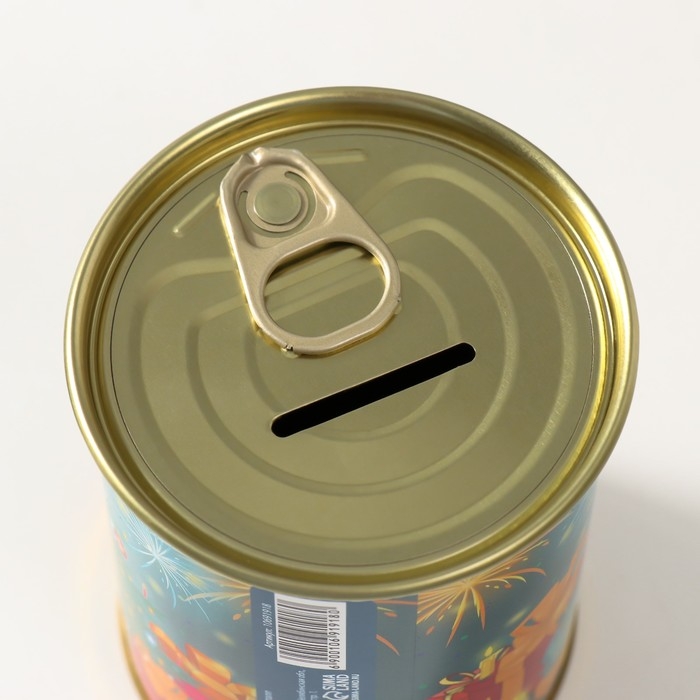 Копилка-банка металл Копилка-банка металл "С новым годом"