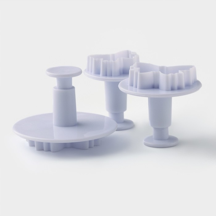 Набор плунжеров кондитерских Доляна &laquo;Бабочка&raquo;, 3 шт, d=4/5/6 см