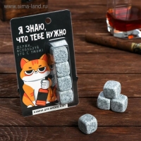 Камни для виски «Используй с умом», 4 шт Камни для виски «Используй с умом», 4 шт