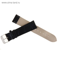 Ремешок для часов "Соломон", 20 мм, экокожа, l-19 см, черный Ремешок для часов "Соломон", 20 мм, экокожа, l-19 см, черный