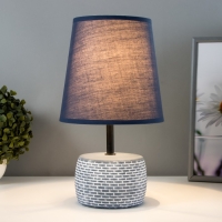 Настольная лампа "Доротея" Е14 40Вт синий 18х18х32 см RISALUX