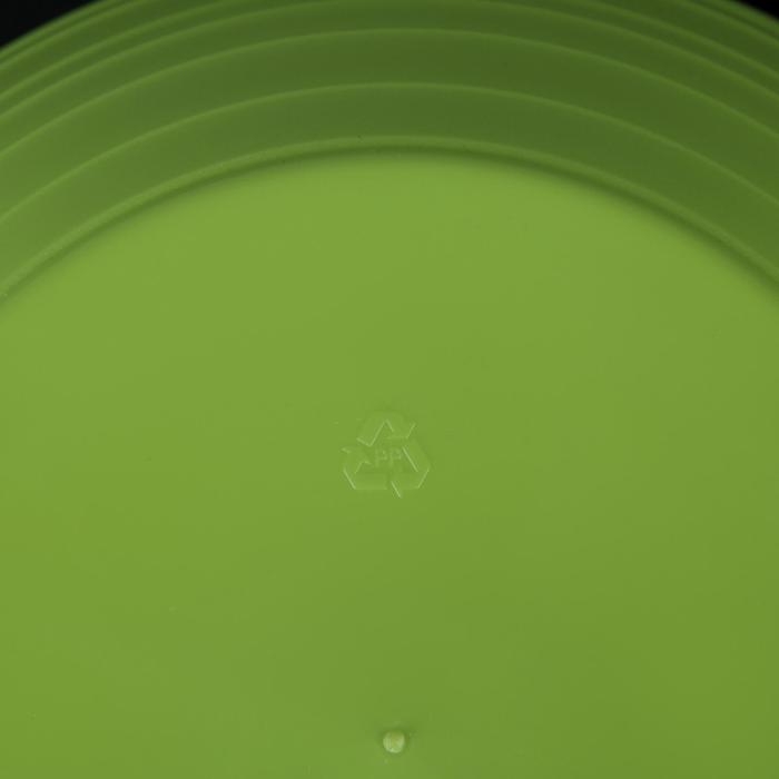 Горшок для цветов с поддоном &laquo;Япония&raquo;, 3 л, цвет серо-фисташковый