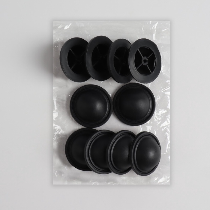 Ножки для чемодана круглые d4*1,5см (наб 10шт цена за наб) пластик чёрный