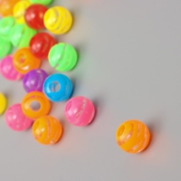 Бусины для творчества пластик "Шар зебра" цветные МИКС набор 20 гр 1,2х1,2х1,2 см