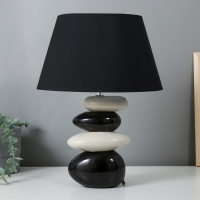 Настольная лампа 16874/1BK+WT E14 40Вт черно-белый 29х22х38 см RISALUX