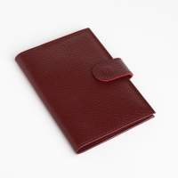 Обложка для автодокументов на кнопке, TEXTURA, цвет бордовый Обложка для автодокументов на кнопке, TEXTURA, цвет бордовый