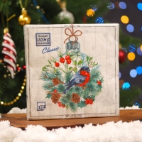 Новогодние салфетки бумажные Home Collection «Сказочное украшение», 3 слоя, 33х33, 20 шт Новогодние салфетки бумажные Home Collection «Сказочное украшение», 3 слоя, 33х33, 20 шт