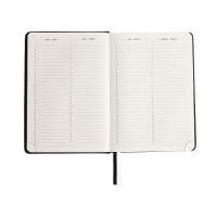 Ежедневник недатированный A5, 160 листов, deVENTE.Grande, твёрдая обложка из искусственной кожи с поролоном, 2 ляссе, блок 70 г/м2, чёрный Ежедневник недатированный A5, 160 листов, deVENTE.Grande, твёрдая обложка из искусственной кожи с поролоном, 2 ляссе, блок 70 г/м2, чёрный