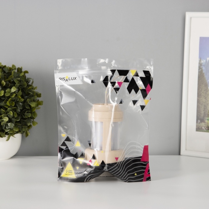 Светильник настольный "Звездное небо" 2Вт LED 3хАА  бежевый   8х8х13см