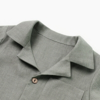 Костюм детский (рубашка и шорты) Крошка Я Linen, р. 92-98, серый