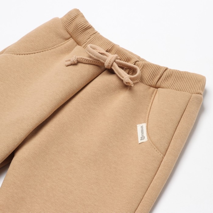 Костюм: толстовка и брюки Крошка Я Dino, рост 62-68, коричневый